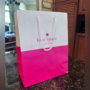 Kate Spade Pink & White Gift Bag